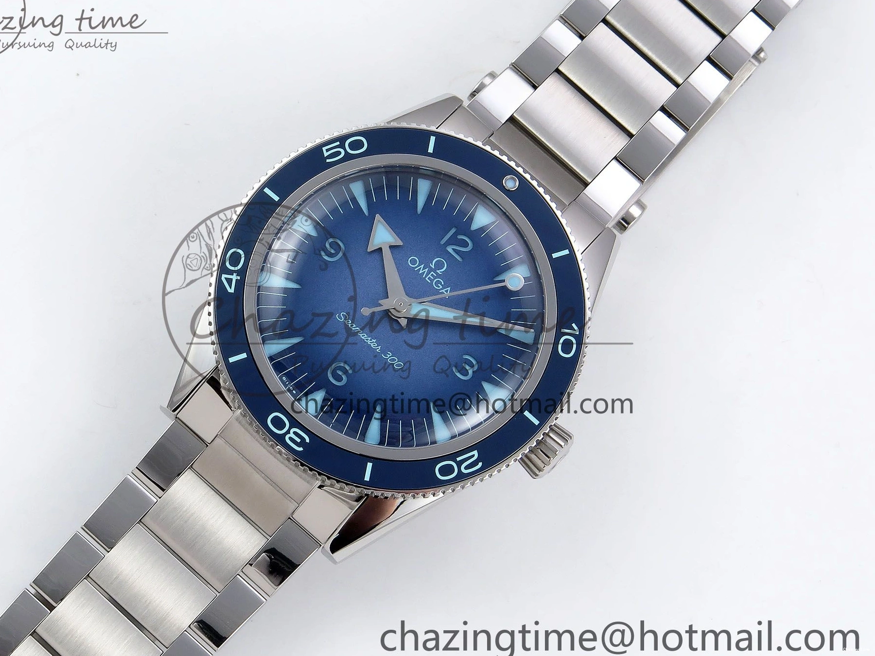 0504 Seamaster 300 Heritage VSF 1:1 Best Edition Blue Dial on SS Bracelet A8912 Super Clone Packable 7716